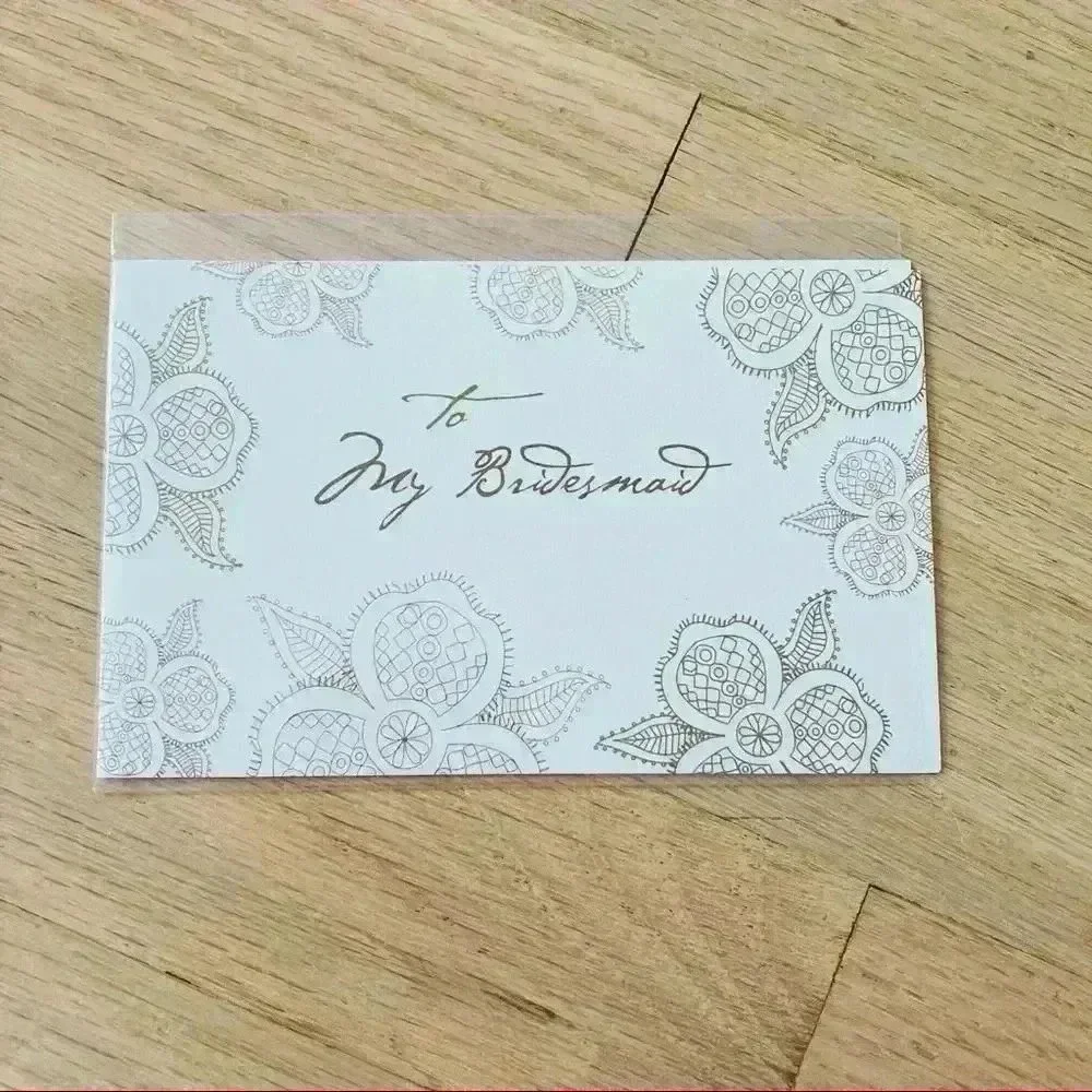 To My Bridesmaid Floral Wedding Card